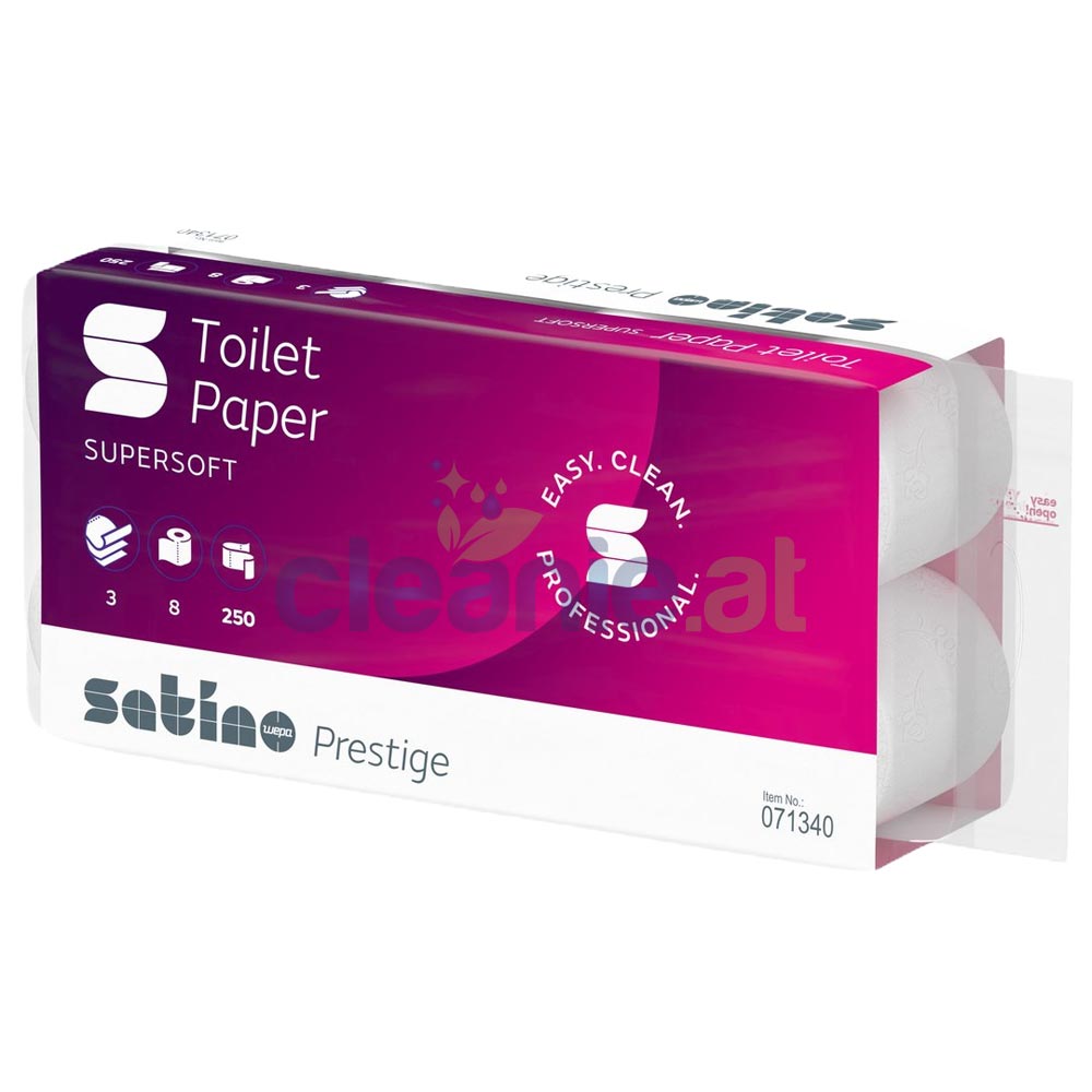 Wepa-Satino-Prestige-Toilettenpapier-3-lagig-250-Blatt Produktfoto für Wepa Satino Prestige Toilettenpapier 3-lagig 250 Blatt
