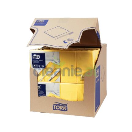 Produktfoto für Tork Soft Lunchservietten 33 x 33 cm 1/4 Falz in Gelb