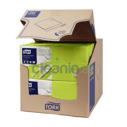 Produktfoto für Tork Soft Lunchservietten 33 x 33 cm 1/4 Falz in Limone