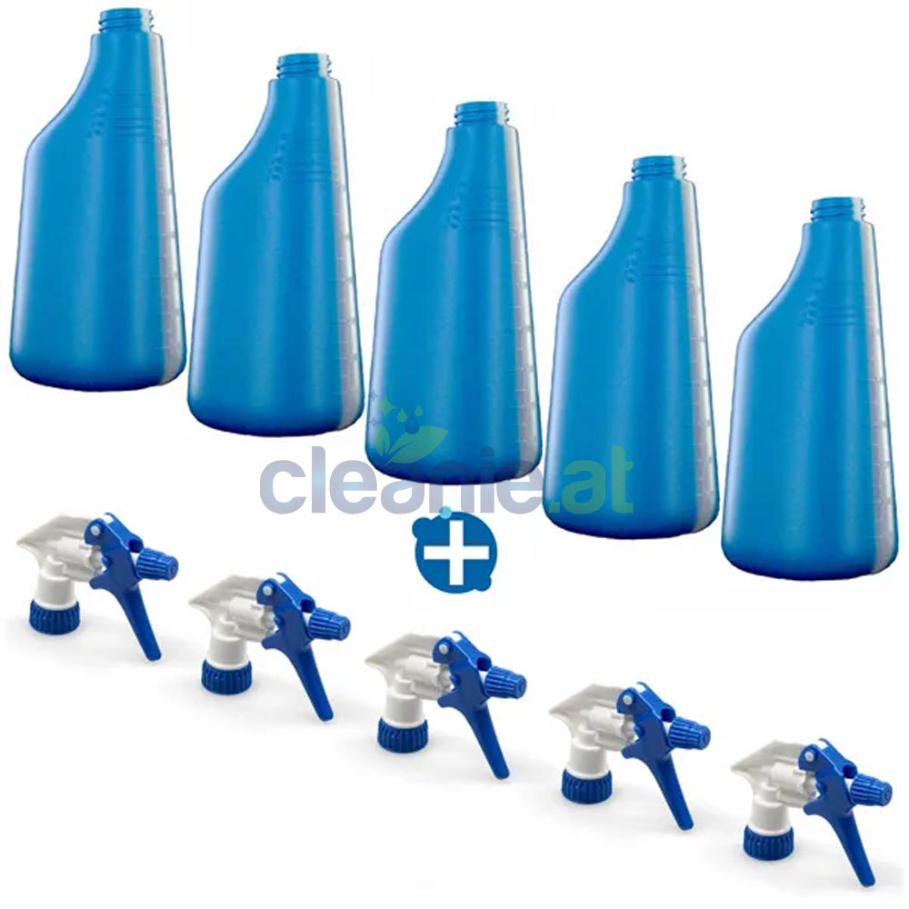 cleanie-anwenderflasche-blau-CLBUH309 Produktfoto für Cleanie Anwenderflasche Blau mit ml Skalierung