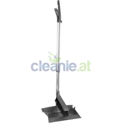 Produktfoto für Vikan Kehrschaufelset lang mit Stiel und Besen 26 cm grau